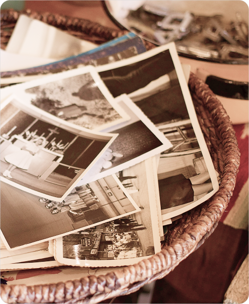 Family photographs collage