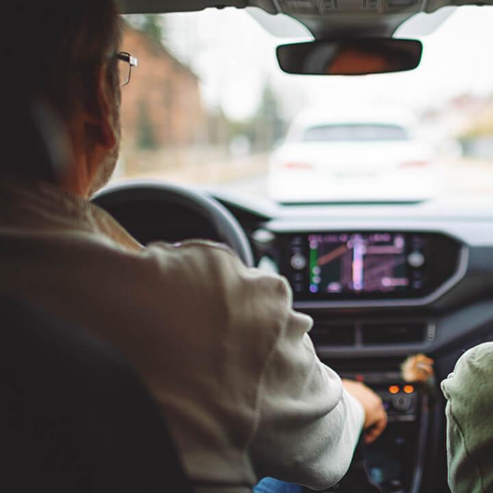 Man driving elder