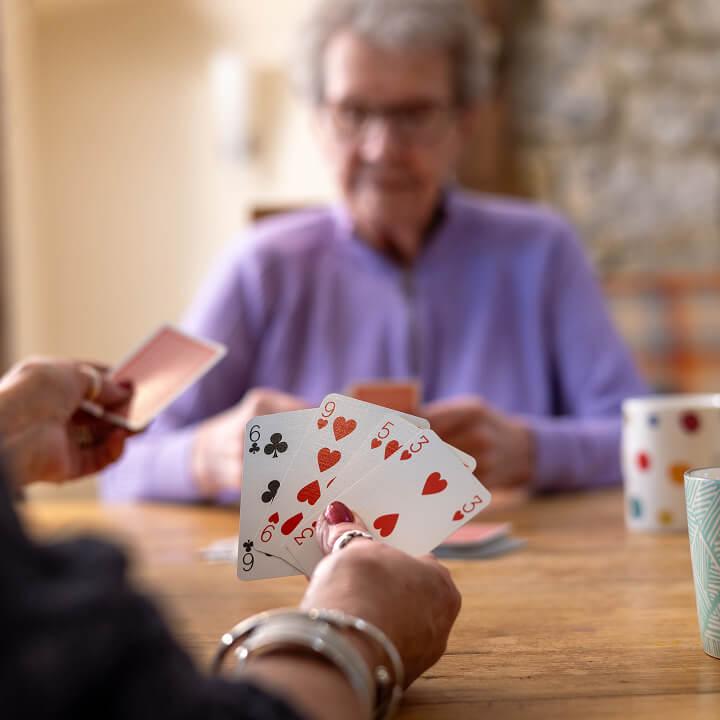 Playing cards with elder