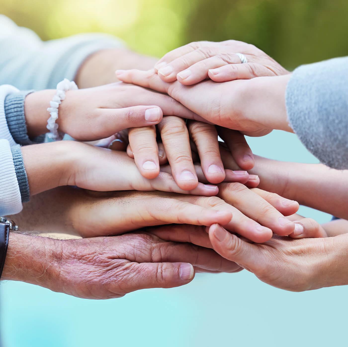 Stacked helping hands