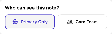 Privacy settings showing who can see this note